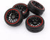 4PCS RC Racing Rubber Tires,Fit HSP HPI 9068-6081 1/10 Car On Road Wheel Rim