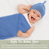 2 Set 47" 47" JaGely Pcs Stretchy Baby Swaddle Blankets Extra Soft x Baby Newborn Swaddle Blanket and Hat(Blue, Army
