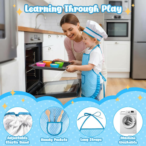 Sets, 32PCS LovesTown Kids Cooking and Baking Play Kitchen Accessories Pretend Play Toys for Toddler Birthday for Boys