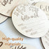 Hganxiu Sign,4 Inch Baby Announcement Sign Name,Hello World Newborn Wooden Welcome Baby Milestone Signs