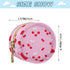 Cherry Round Pacifier Storage Case with Zipper, Portable Pacifier Case for Travel, Diaper Bag & Purse, Pacifier