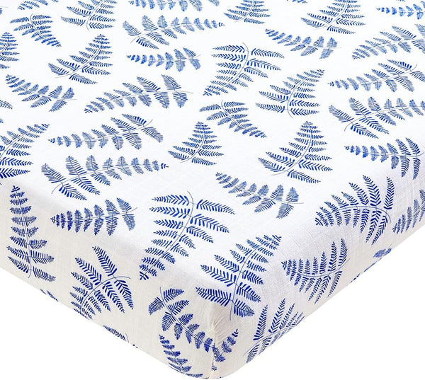 Margaux & May Organic Muslin Crib Sheet 100% Organic Cotton, Fitted Crib