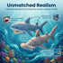 Pack 2 14 inch 13 inch Hammerhead Bedwina Stuffed Animal Sharks - of Large, Mako & Plush Shark Toys, Stuff Animals Toy