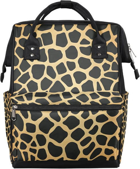 Hsnar Giraffe Skin Prints Waterproof Diaper Bag Backpack Large Capacity Baby Bag with