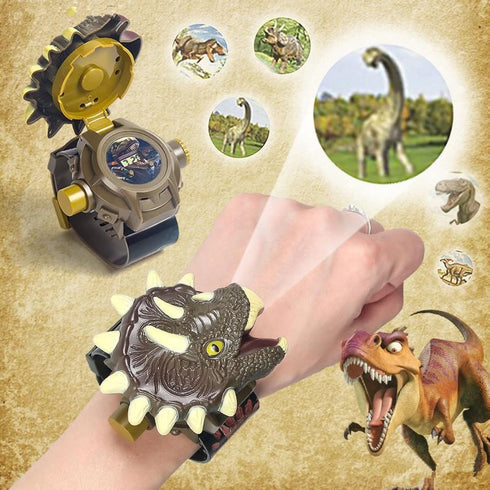Dinosaur Watch Flashlight Projector Toys, Educational Animal Pattern Torch Gift