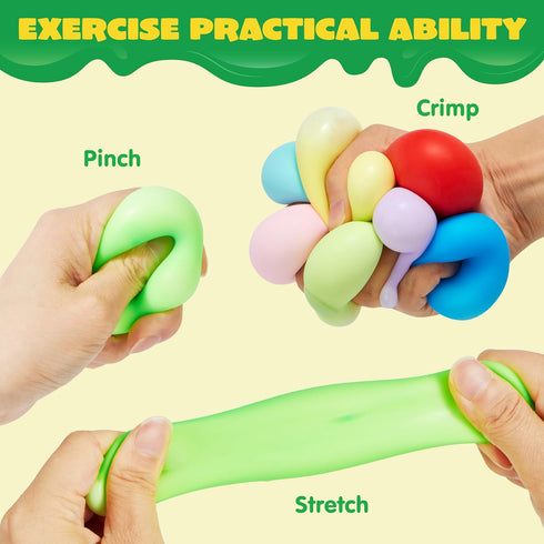 24 Pack JOYIN Slow Rising Stress Balls, Squishy Sensory Fidget Toys, Hand Therapy Balls for Anxiety Relief, Classroom