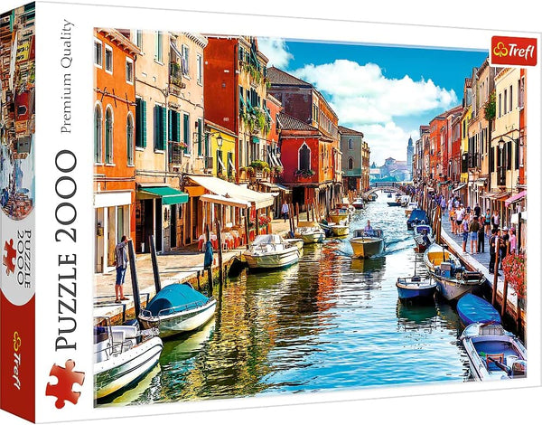 Trefl Murano Island, Venice 2000 Piece Jigsaw Puzzle, 38"x27" Print for Adults and Children
