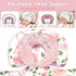 Infant Car Seat Insert with Removable Cushion for Baby Girls, Reversible Newborn Carseat Insert for Baby Head Body