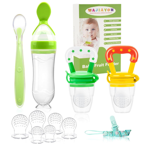 WAJIAYON Baby Fruit Feeder Pacifier - 5 Pack | 2 Infant Food