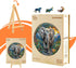 '-16.5 16.5in -451 Wooden Puzzles for Adults, Forest Elephant Wooden Jigsaw Puzzle for Adults, Wood Puzzles Adult