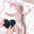 Mindsoft Trendy Pink Bow Coquette Baby Milestone Blanket Coquette Flannel Blanket Newborn Infant Swaddle Growth Baby