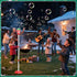 MLDKA Bubble Machine for Kids, Garden Lamp Bubble Toy with Colorful Lighting and Music for Toddlers, Rechargable