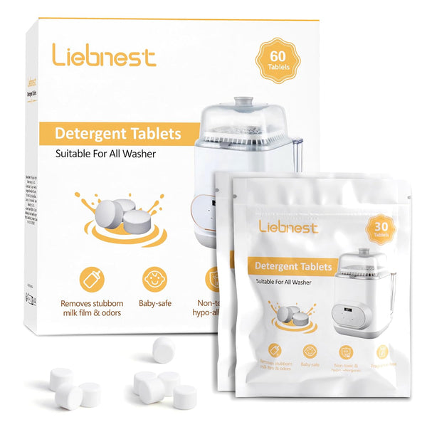 60 Count Bottle Washer Tablets for Baby Bottle Washer, Detergent Tablets Compatible