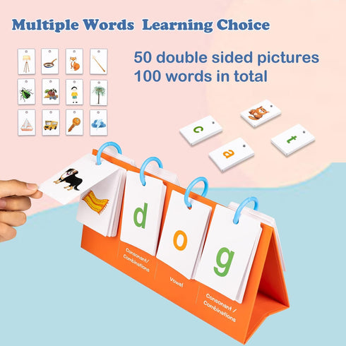 CVC, CVCC & CCVC Word Builder Games - Phonics Flash Cards for Kindergarten Classroom, Preschool Learning Activity