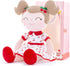Gloveleya Baby Doll Girl Gifts, Plush Toys Soft Dolls, Cherry Girl Red 14 Inches with Gift Box