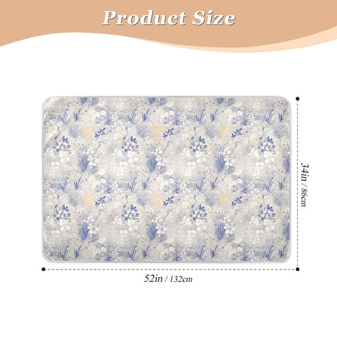 siphylline 52" 34" Blue-Flowers Extra Large Resuable Toddler Mattress Pads Soft Absorbent Flat Crib Pads Changing
