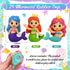 24 2.36 inch Leyndo Pcs Rubber Mermaid Decoration Small Squeaky Mermaid Toy for Fish Tank Dashboard Fairy Garden