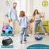 2-in-1 Moving Kick Toss Games for Kids - Light Up Hover Soccer Ball with Animal Bean Bag Toss, Indoor Outdoor Birthday