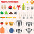 Hohosunlar Set, 38Pcs Sets Playset Kids Pretend Play Kitchen Accessories Stainless Steel Play Pots Pans for Kids, Toy
