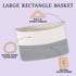Extra Large Storage Basket, 22.8" X 14.9" X 11.8" Rectangle Woven Cotton Rope Basket for Laundry