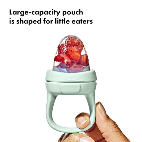 2 Pack OXO Tot Silicone Self-Feeder - Opal and Blossom