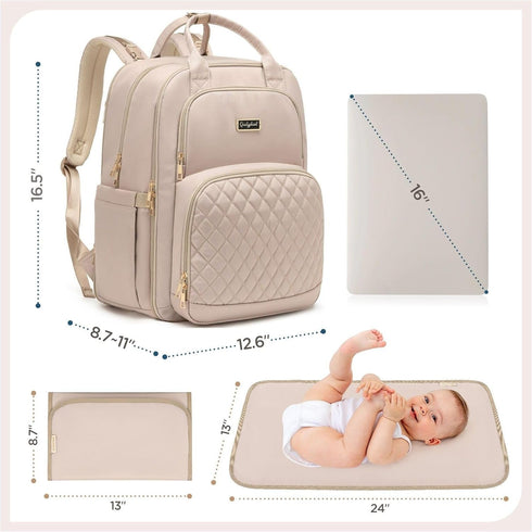 Backpack 2 30L-38L) Backpack Qualyphant Diaper Bag - Extra Large Diaper Bag for Kids Twins (Expandable - Cute Travel