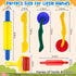 6 Set Clay and Dough Tools Pieces Basic Dough Tool for Kids, Variety of Rolling Pins, Rollers, Cutters