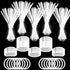 500 PCS White Glow Stick Bracelets Necklaces 8" Glowsticks Bulk Glow in The Dark Party Supplies for Halloween