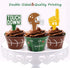 24 Packs Football Cupcake Toppers and Wrappers for Birthday Sports Game Day Sunday Party Decoration Supplies