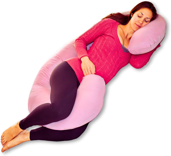 The Daisy Bee New Microfiber Zippered Replacement Maternity Body Pillow Cover (Pink)