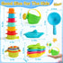 1-3 12+ 1+ 13 Zeewoo Baby Bath Toys for Kids Ages Toddler Bath Toys Mold Free Bathtub Toys for Months Pool Water Table