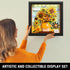 Set 807PCS Set HOGOKIDS Flowers Sunflower Building with Lights - Painting Frame Artwork Botanical Collection Mini