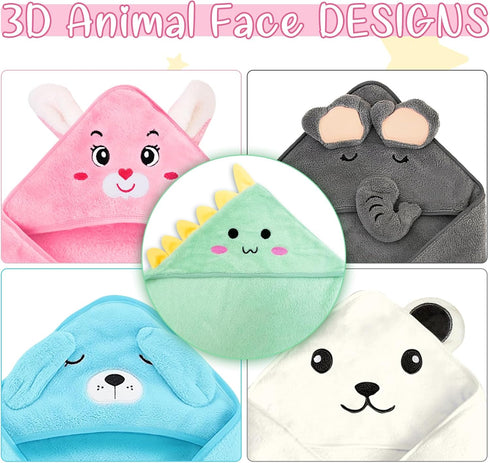 PFTPOW Personalized Baby Towel with Name Custom Toddler Hooded Bath Towels for Girl Boy Swaddle Blanket Customized Baby
