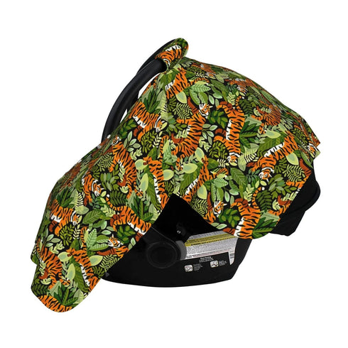 Hcpwzrf Bengal Tiger Jungle Baby Car Seat Cover & Nursing Cover - Breathable Stretch Multi-Use Cover for Breastfeeding