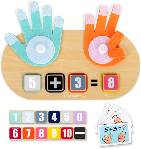 TOP BRIGHT Kids Math Manipulatives – Learning Toys for Toddlers Age 2-4 – Math Game Number Blocks Montessori Toys