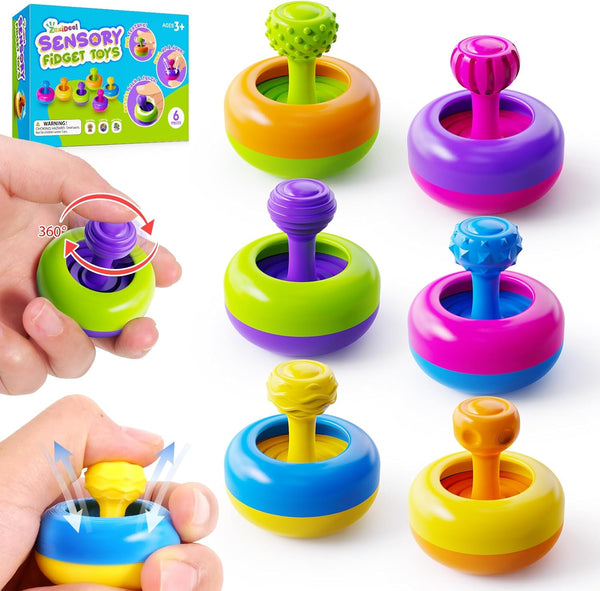 Sensory Fidget Toys for Kids Adults - 6 Pack 3D Printed Textured