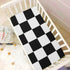 Pack 52 28 Inch Checkered Crib Sheets Breathable Soft Cribs n Play Mattress Sheet for Baby Toddler Boys Girls Fitted