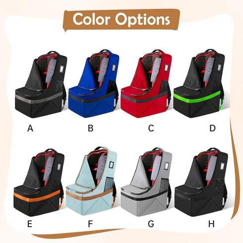 YOREPEK Gate Check Car Seat Travel Bag, Padded Carseat Cover for Airplane Travel, Baby Carseat Backpack