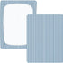 CZXW 52" 28" Blue White Stripes Crib Sheets Fitted x Natural Cotton Soft & Breathable for Baby Crib Mattress