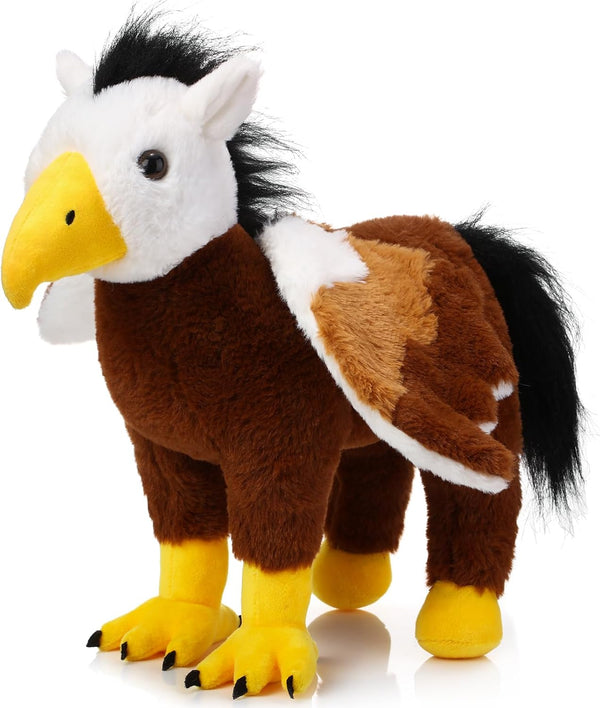 Plush Hippogriff Stuffed Animal - 12 Inch Large Hippogryph Plush Toy, Mixture of Bald Eagle and Horse Mythological