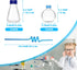 Tanlade 32 Pieces Science Party Theme Cups Set with Plastic Reusable Conical Flask Bottles, Silly Loop Straws