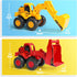 3, 4, 5 (2 Pack) Beestech Construction Toys, Friction Powered Excavator Loader Truck Vehicles, Beach Sand Sandbox Toys