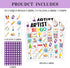 Artist Party Bingo Game, 24 Player Art Bingo Cards Set for Family Activities, Painting Party Supplies