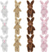 YGbridge Mini Plush Bunny, 12 Pcs Tiny Stuffed Animals, 3.2 Inch Easter Bunny
