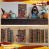 1/12 Set Dollhouse Miniatures Scale Accessories, Wooden Bookshelf Furniture - Magic Bottle&Potion, Witch Frame and Hat