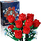 SMIDOLE Red Rose Bouquet Building Set - DIY 648pcs Mini Block Kits for