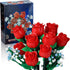 SMIDOLE Red Rose Bouquet Building Set - DIY 648pcs Mini Block Kits for