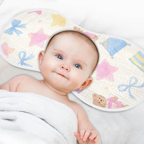 tplaotee 22x11in Cute Colorful Star-Shaped Wooden Horse Bear Cotton burping Cloth Easy Care Baby wash Cloth