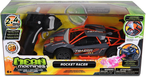 Mean Machines Rocket Racer 2.4GHz RC Rally Car with LED & Smoke Effects, Colors Will Vary
