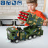 Youlechen 9 3 4 5 6 Army Truck Toy, Military Vehicle Toy with Missile Launcher Alloy Cab, Die-cast Army Toy with Lights